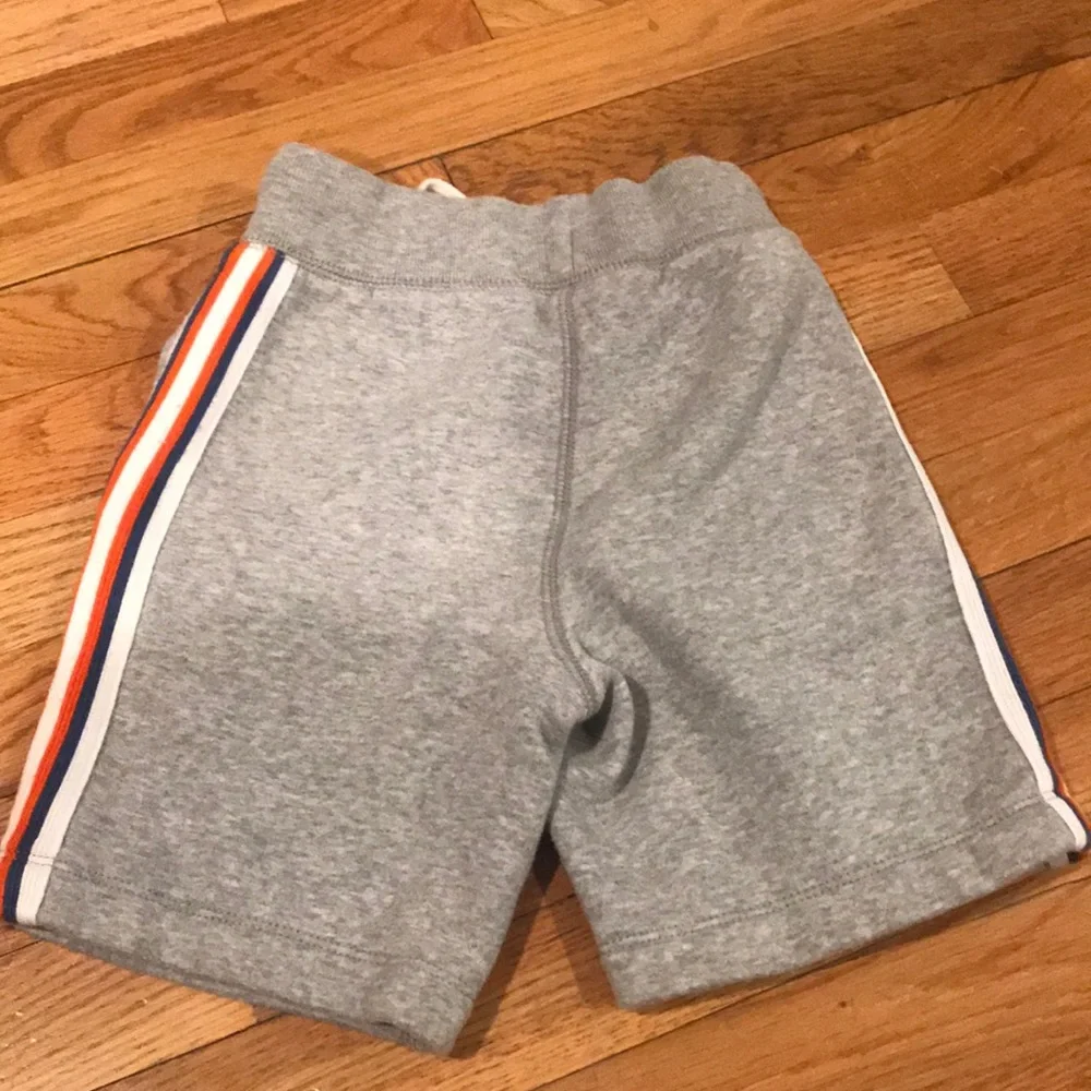 GAP Kids Gray Logo Athletic Shorts with Side Stripe